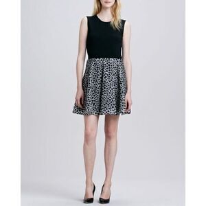 Diane von Furstenberg Jeannie Leopard Dots Combo Dress